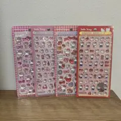 【正規品】ハローキティ ボンボンドロップシール 赤 ピンク 4種セット mini
