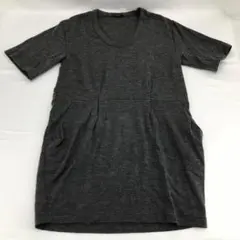 2366-ш/ ROSSO 半袖 ニット ワンピース グレー