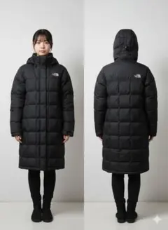 送料込 海外 正規 ノースフェイス ロング ダウン コート ジャケット XS 黒