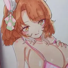 【一点もの】ウマ娘 ダンツフレーム 水着 手書きイラスト ファンアート