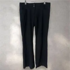 美脚THE LIMITEDセンタープレス黒スラックス 8L 高身長 ストレッチ有