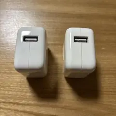 Apple アップル　純正品　2個セット　電源アダプター　USB 10W