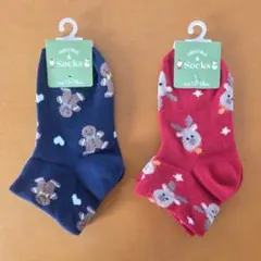 ☆タグ付き☆新品・未使用☆靴下 クリスマス トナカイ ジンジャーブレッド セット