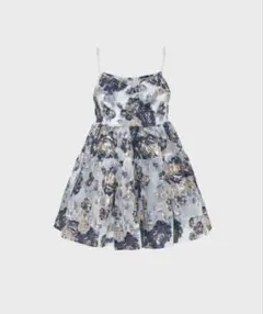 JACQUARD FLARE CAMI TUNIC (BLUE FLOWER) - メルカリ