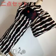 【新品/2点セット】¥18780→¥12800 ラスト1点　揺れ縞赤　模様