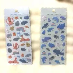 ふわふわうみのなかまたちしーる