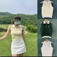 Malbon Golf ダークグリーン ノースリーブベスト