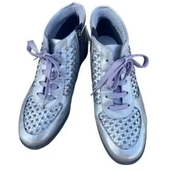 美品　銀座ヨシノヤ　スニーカー　23.5 レースアップ スニーカー サイドジップ