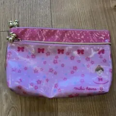ミキハウス ピンクポーチ　筆箱のサムネイル