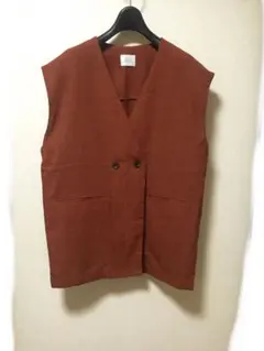 LOURY'S FARM ベスト　ジレ　テラコッタ　Ｆサイズ