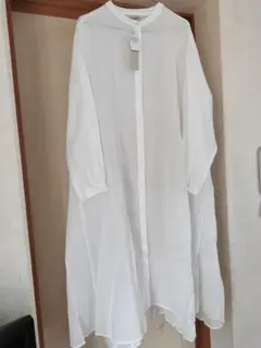 【新品タグ付】SM2 シャツワンピース ホワイト 長袖