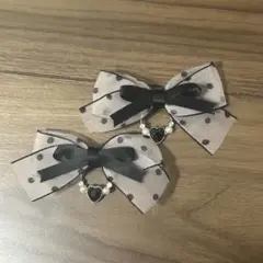 リボンヘアクリップ 2個セット