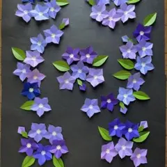 折り紙 桔梗 壁面飾り ハンドメイド 夏 秋のサムネイル