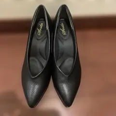SESTO黒ヒール　24㎝　4.5㎝ヒール