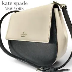 Kate Spade ケイトスペード ショルダーバック レザーブラック/ベージュ