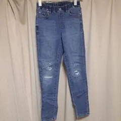 デニムブルー スキニーパンツ 150