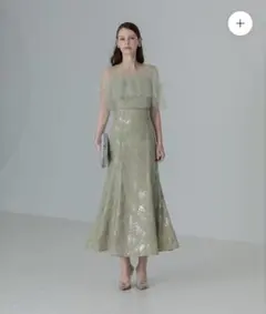 REJA チュールフリルボレロペイントマーメイドドレス