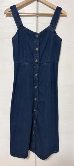 GU ライトデニムジャンパードレス ジャンパースカート S