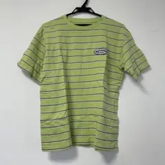 ストライプ 半袖Tシャツ ライムグリーン