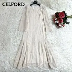 極美品✨2024年モデル 秋冬に◎セルフォード レースニットワンピース