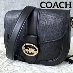 美品✨COACH ジョージー　サドルバッグ　ショルダーバッグ 　ゴールドロゴのサムネイル