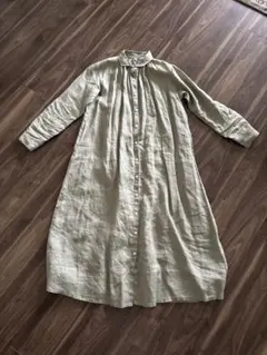 無印⭐︎リネン 長袖 シャツワンピ　Sサイズ