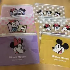 ミニーマウス＆ミッキーマウス ポーチ６枚セット
