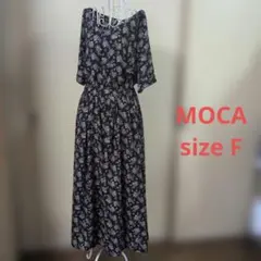 SELECT MOCA 花柄 ロングワンピース 半袖
