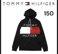 【裏起毛 美品】トミーヒルフィガー フラッグロゴ パーカー 150cm