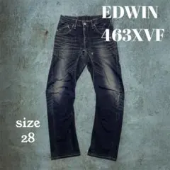 EDWIN 463 XV-FUNCTION立体裁断 デニム W28（82cm）黒 - メルカリ