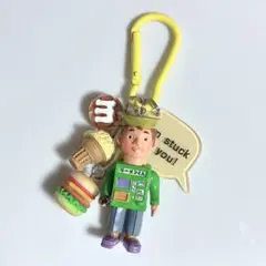 じゃらじゃらキーホルダー　ジャラジャラ　ガチャガチャ　ラーメンくん　グリーン　黄