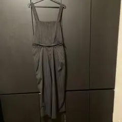 ストライプ サロペット レディース