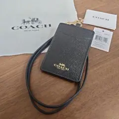 コーチ COACH パスケース カードケース ブラック 無地