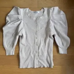 SNIDEL パフスリーブ カーディガン 半袖