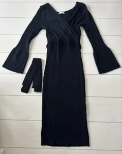 RESEXXY ブラック ニットワンピース