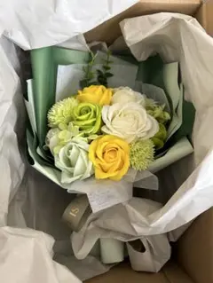 ソープフラワー 花束 グリーン