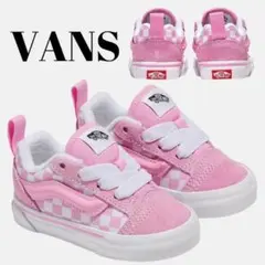 VANS ピンク チェック柄 スニーカー