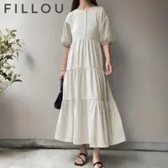 【新品】JUNOAH FILLOU チュールレイヤードティアード ワンピース