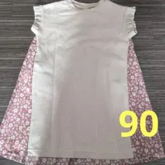 アプレレクール プリーツ ワンピース 花柄 ピンクのサムネイル
