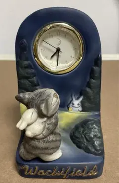 稼働品　月夜　置時計　わちふぃーるど　ダヤン 美品】月夜 置時計 わちふぃーるど ダヤン フィギュア - メルカリ