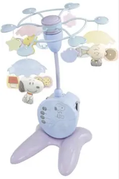 美品　スヌーピー やわらかガラガラメリー プレミアム ベッドメリー SNOOPY