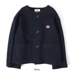 DANTON ダントン ウールライトパイル ウールモッサ カラーレスジャケット