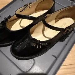 黒いリボン付きフォーマルシューズ　20cm
