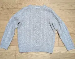 GLOBAL WORK ケーブルニットセーター L グレー