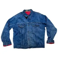 70s JC Penney デニムジャケット裏地赤Gジャン