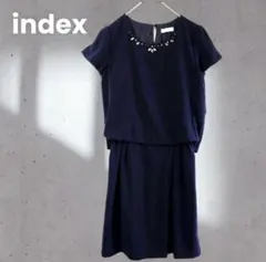 a1603【インデックス】ビジューワンピース　M　フォーマル　ひざ丈　綺麗め