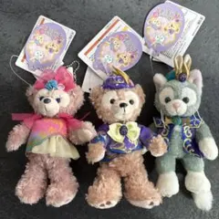 タグ付き　ダッフィー&フレンズ　ぬいぐるみバッジ　ディズニーシー　イースター