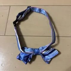 青系ストライプ 蝶ネクタイ