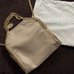 【美品】ステラマッカートニー　ファラベラ　タイニー　ベージュ×ゴールド