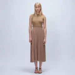 ニットドッキングプリーツワンピース